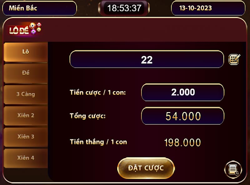 Các bước ghi số lô đề trực tuyến trên Sunwin